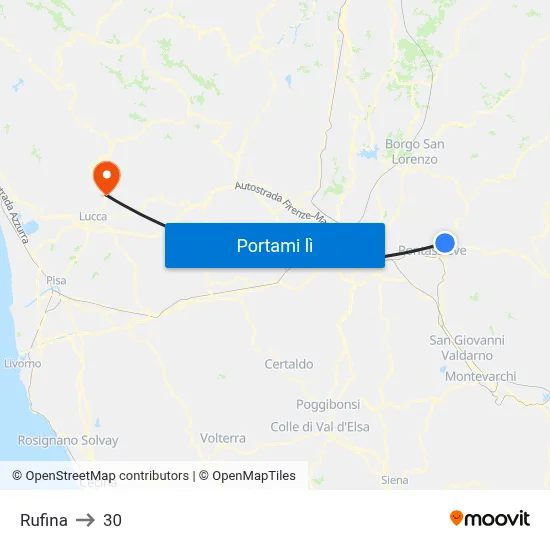 Rufina to 30 map