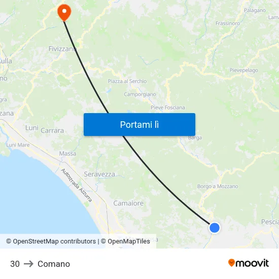 30 to Comano map