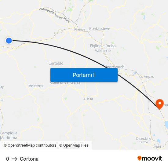 0 to Cortona map