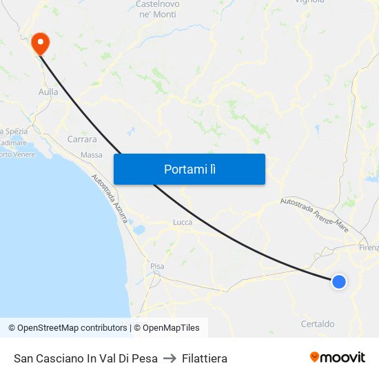 San Casciano In Val Di Pesa to Filattiera map