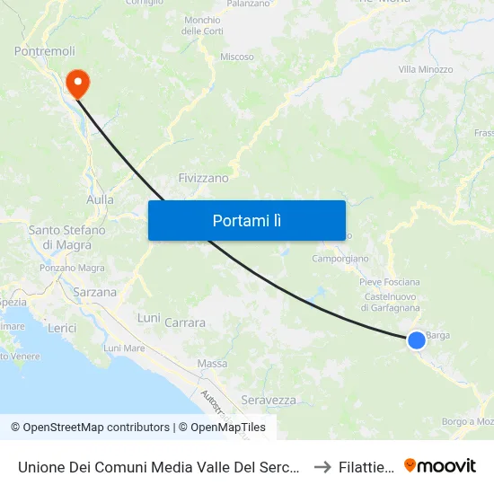 Unione Dei Comuni Media Valle Del Serchio to Filattiera map