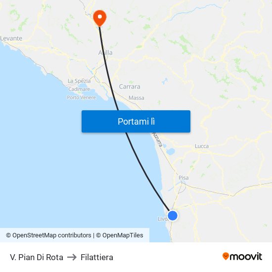 V. Pian Di Rota to Filattiera map