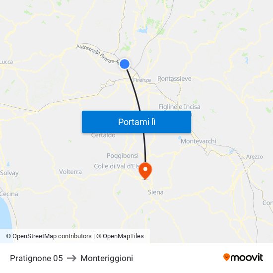 Pratignone 05 to Monteriggioni map