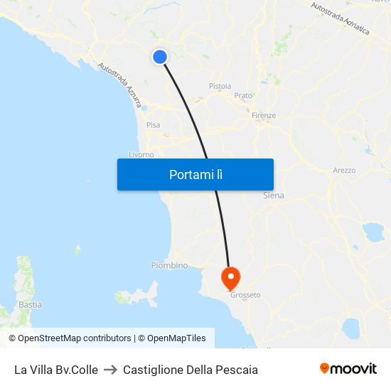 La Villa Bv.Colle to Castiglione Della Pescaia map