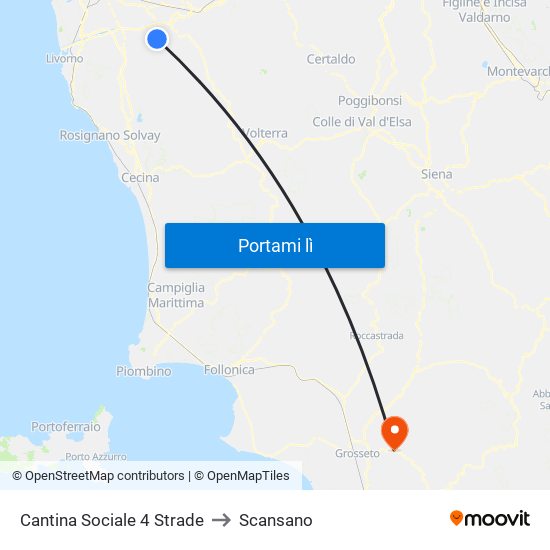 Cantina Sociale 4 Strade to Scansano map