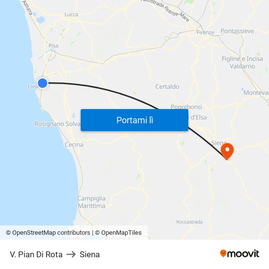 V. Pian Di Rota to Siena map