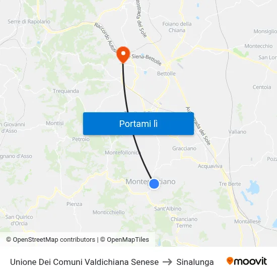 Unione Dei Comuni Valdichiana Senese to Sinalunga map