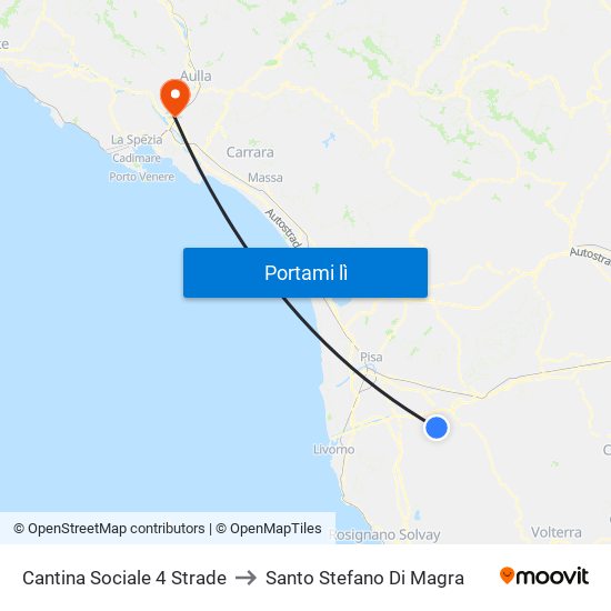 Cantina Sociale 4 Strade to Santo Stefano Di Magra map