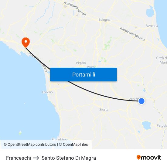 Franceschi to Santo Stefano Di Magra map