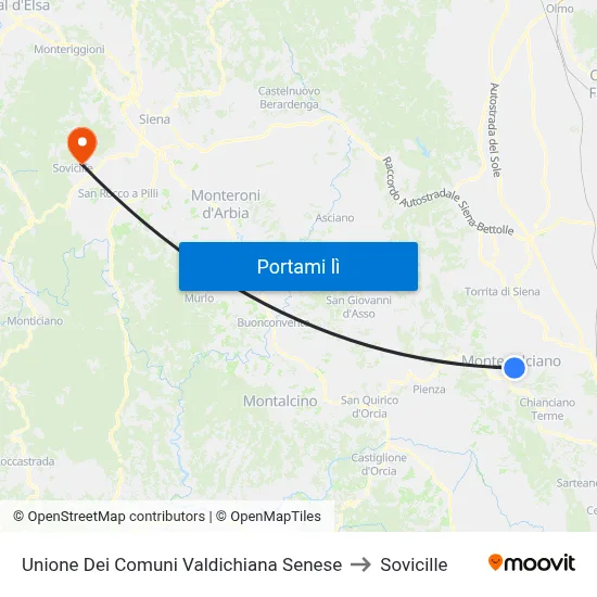 Unione Dei Comuni Valdichiana Senese to Sovicille map