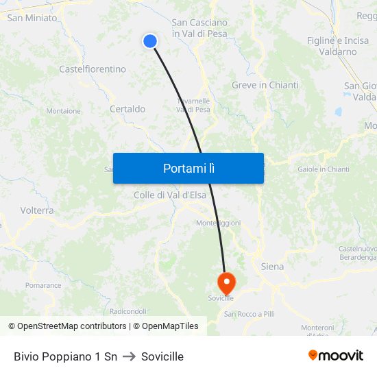 Bivio Poppiano 1                 Sn to Sovicille map