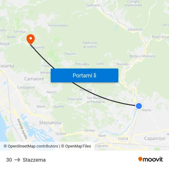 30 to Stazzema map