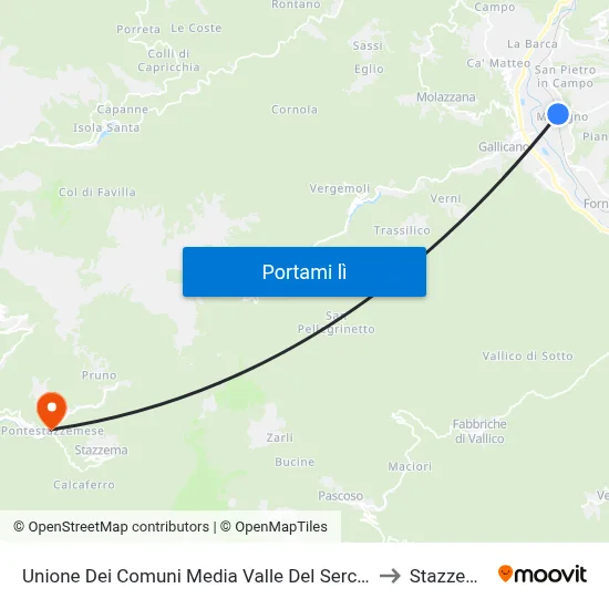Unione Dei Comuni Media Valle Del Serchio to Stazzema map