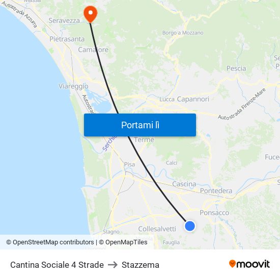 Cantina Sociale 4 Strade to Stazzema map