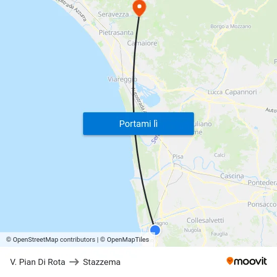 V. Pian Di Rota to Stazzema map