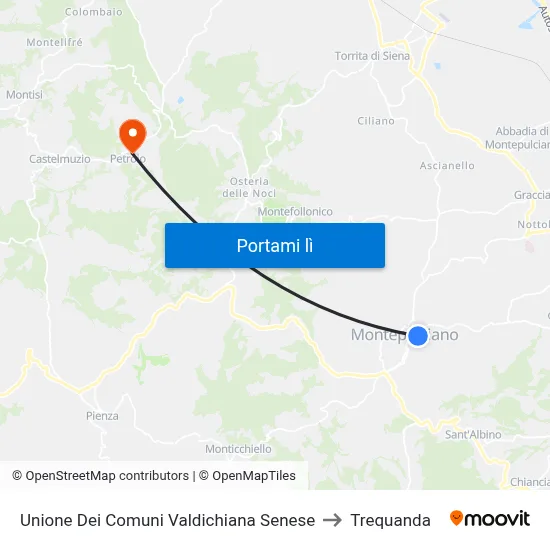 Unione Dei Comuni Valdichiana Senese to Trequanda map
