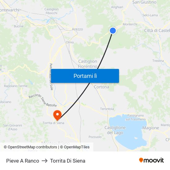 Pieve A Ranco to Torrita Di Siena map