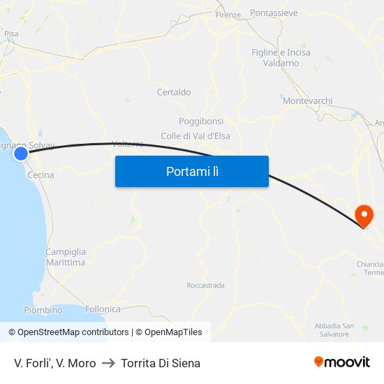 V. Forli',  V. Moro to Torrita Di Siena map