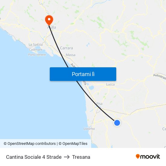 Cantina Sociale 4 Strade to Tresana map