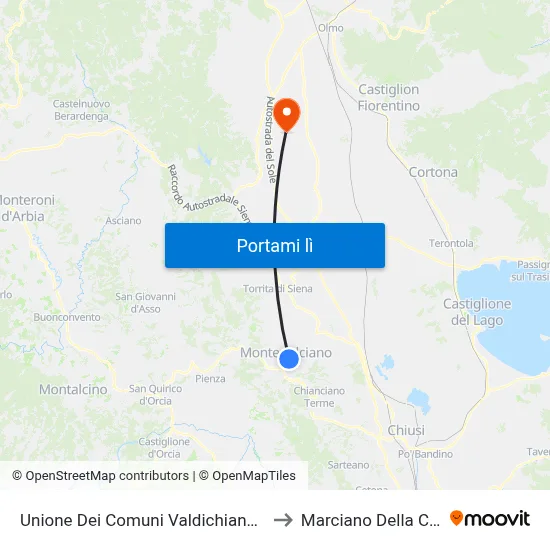 Unione Dei Comuni Valdichiana Senese to Marciano Della Chiana map