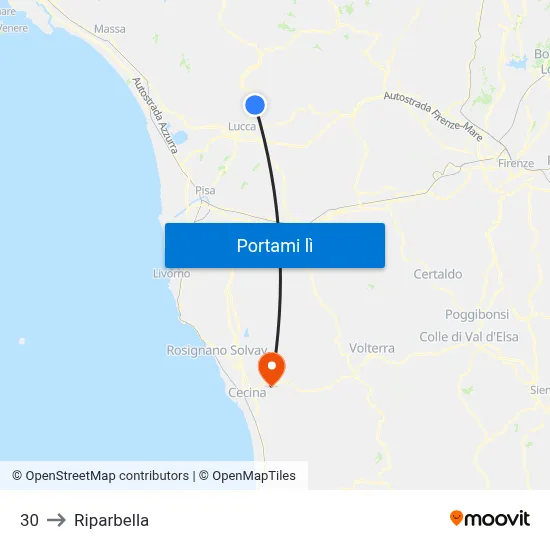 30 to Riparbella map