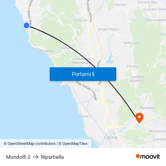 Mondolfi 2 to Riparbella map