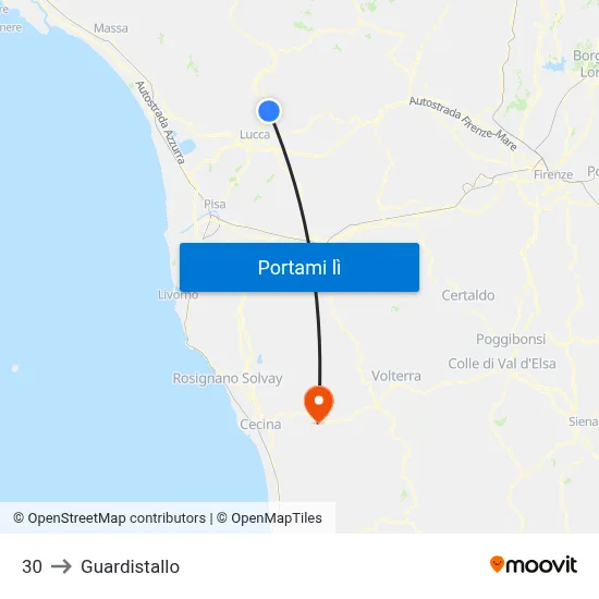 30 to Guardistallo map