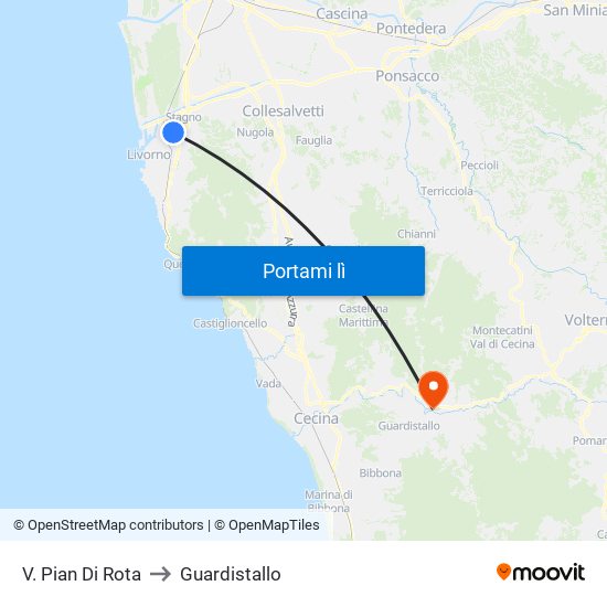 V. Pian Di Rota to Guardistallo map