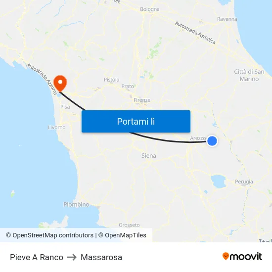 Pieve A Ranco to Massarosa map