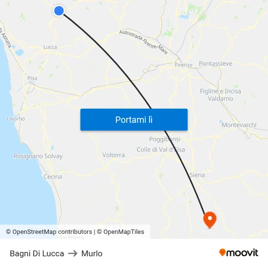 Bagni Di Lucca to Murlo map