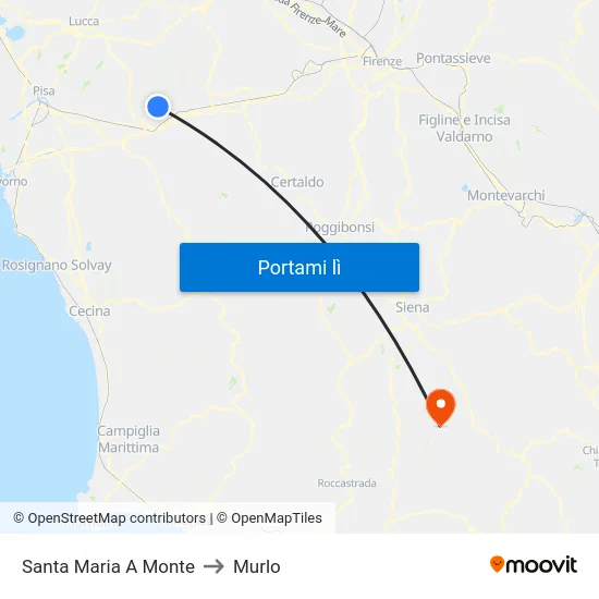 Santa Maria A Monte to Murlo map