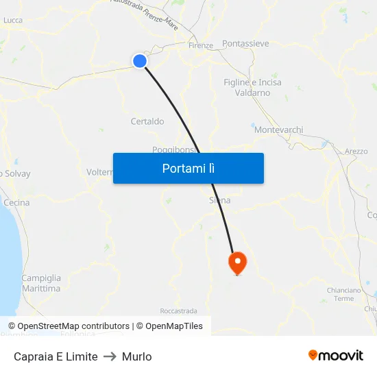 Capraia E Limite to Murlo map