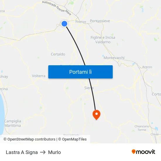Lastra A Signa to Murlo map