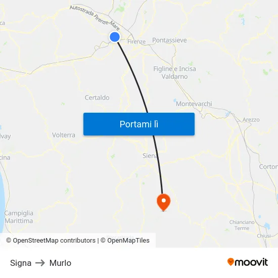Signa to Murlo map