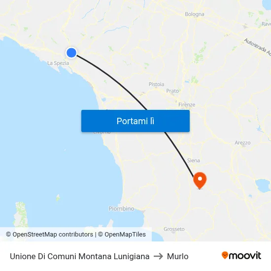 Unione Di Comuni Montana Lunigiana to Murlo map