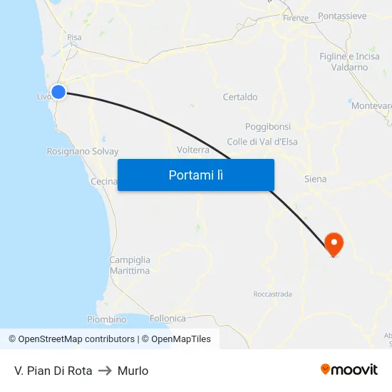 V. Pian Di Rota to Murlo map