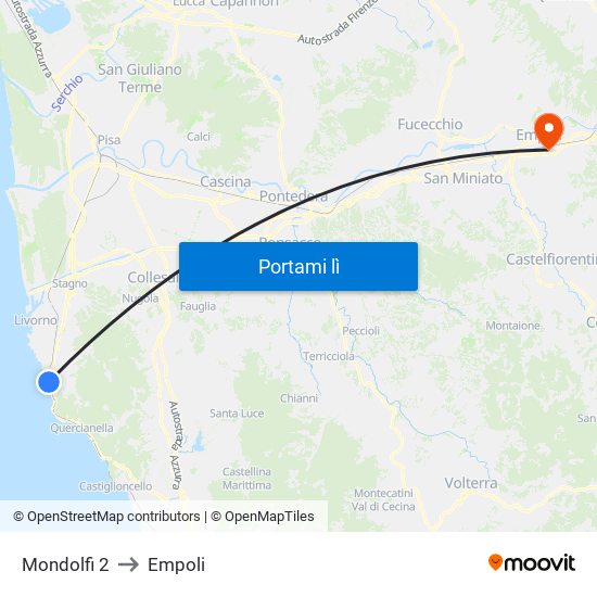 Mondolfi 2 to Empoli map