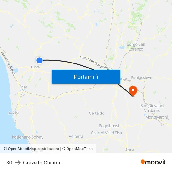 30 to Greve In Chianti map