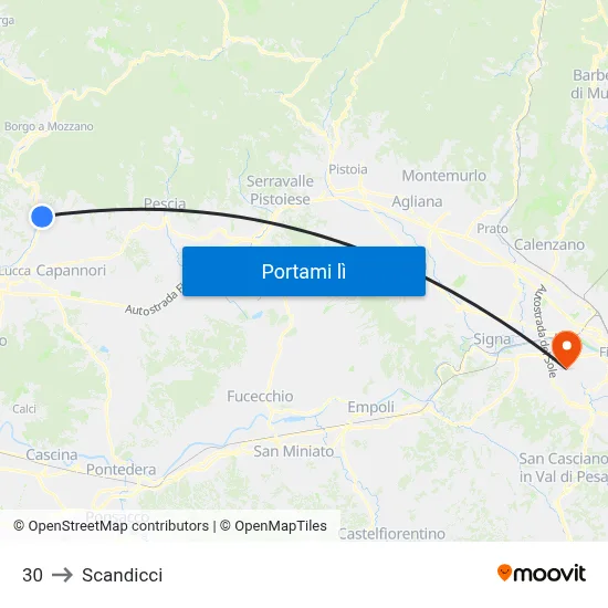 30 to Scandicci map