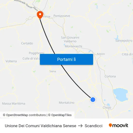 Unione Dei Comuni Valdichiana Senese to Scandicci map