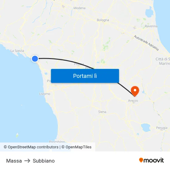 Massa to Subbiano map
