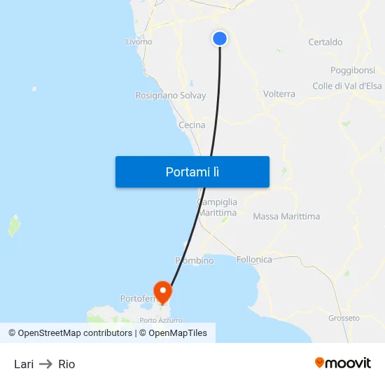 Lari to Rio map