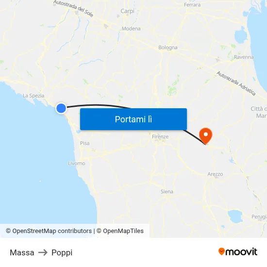 Massa to Poppi map