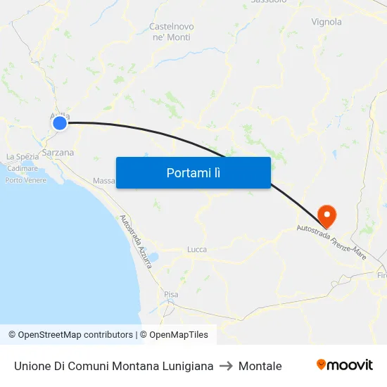 Unione Di Comuni Montana Lunigiana to Montale map
