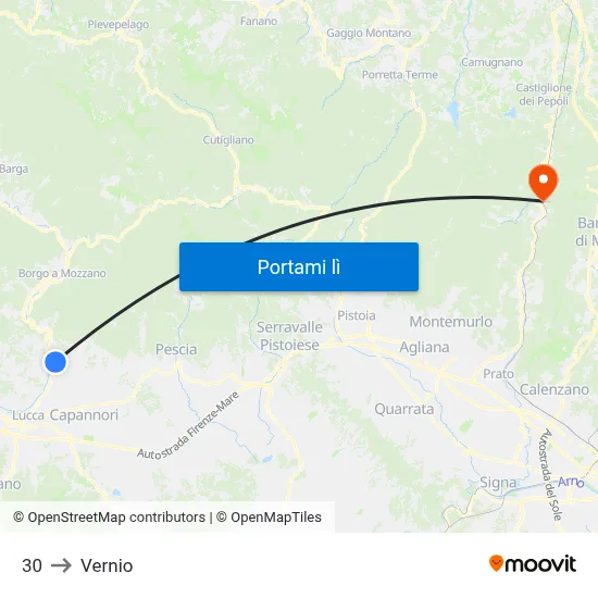 30 to Vernio map