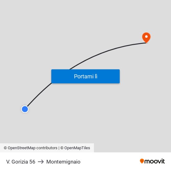 V. Gorizia 56 to Montemignaio map