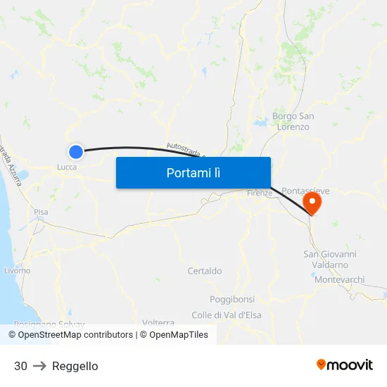 30 to Reggello map