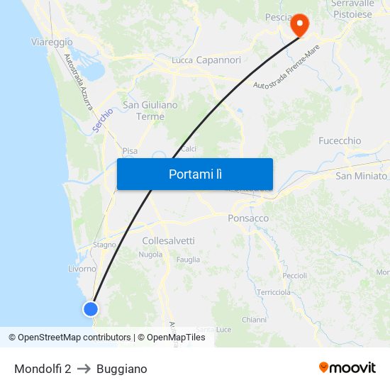 Mondolfi 2 to Buggiano map