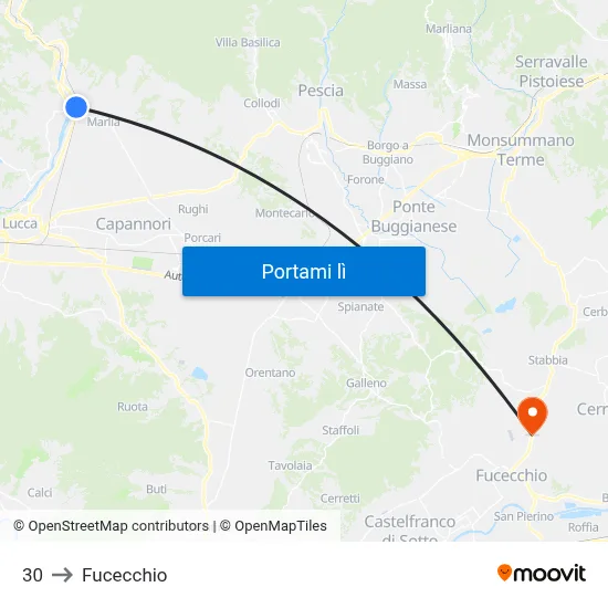 30 to Fucecchio map