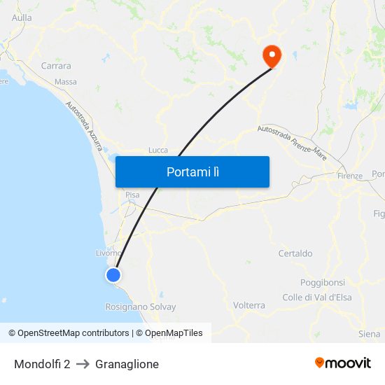 Mondolfi 2 to Granaglione map